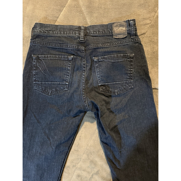 Nautica Relaxed Fit Stretch Blue Denim Dark Wash Mens Jeans 30 x 32 - Picture 14 of 15
